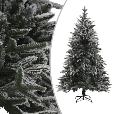 vidaXL Árbol de Navidad artificial con luces y nieve PVC&PE 240 cm