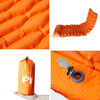 vidaXL Colch&oacute;n de camping autoinflable con almohada 1 persona naranja