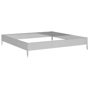 vidaXL Jardinera de acero galvanizado 100x100x18,5 cm