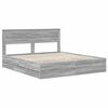 vidaXL Estructura de cama Gris Sonoma 200 x 200 cm Madera Ingenieril