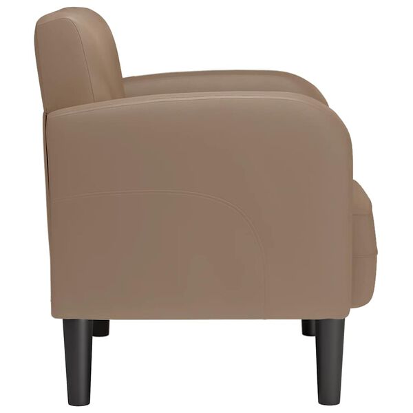 vidaXL Sill&oacute;n con reposabrazos capuchino 54 cm cuero sint&eacute;tica