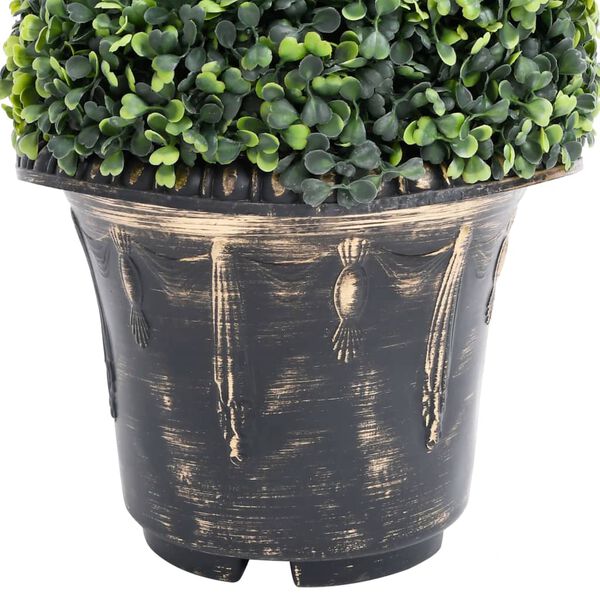vidaXL Planta espiral de Boj artificial con macetero verde 59 cm