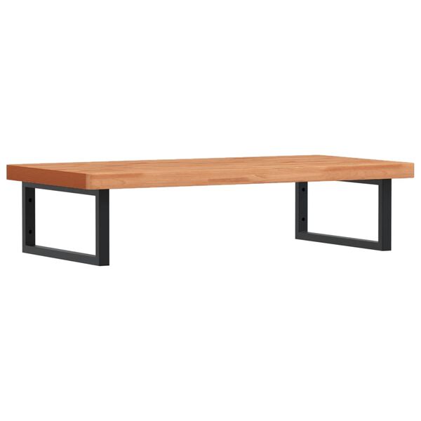 vidaXL Estante de lavabo de pared de acero y madera maciza de haya