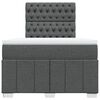 vidaXL Cama box spring con colch&oacute;n tela gris oscuro 120x190 cm