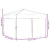 vidaXL Carpa para fiestas plegable con paredes laterales rojo 3x3 m