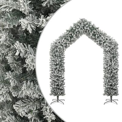vidaXL Arco de árbol de Navidad con aspecto nevado 270 cm