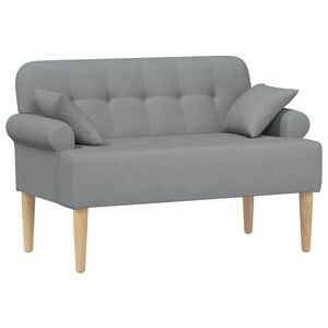 vidaXL Sof&aacute; amoroso con botones acolchados Gris Claro 120 x 65 x 79 cm