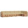 vidaXL Conjunto de sof&aacute;s de exterior 6 uds. Natural y Beige