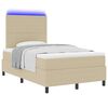 vidaXL Cama Box Spring LED Gris claro y . 120 x 190 cm Tela de Pana