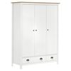 vidaXL Armario de 3 puertas Hill Range madera pino blanco 127x50x170cm