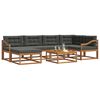 vidaXL Conjunto de sof&aacute;s de exterior 7 pcs Natural y Antracita