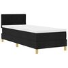 vidaXL Cama tipo Box Spring con colch&oacute;n Negro 80 x 200 cm tela