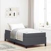 vidaXL Estructura de cama con colch&oacute;n Gris oscuro 90 x 200 cm tela