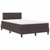 vidaXL Cama tipo Box Spring con LED Marr&oacute;n Oscuro 120 x 200 cm tela