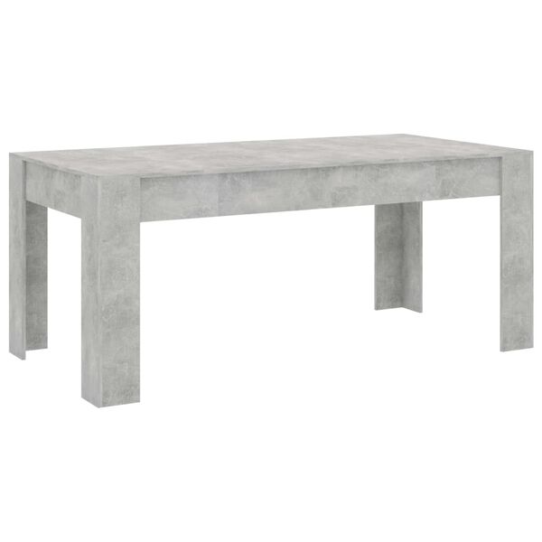 vidaXL Mesa de comedor madera de ingenier&iacute;a gris hormig&oacute;n 180x90x76 cm