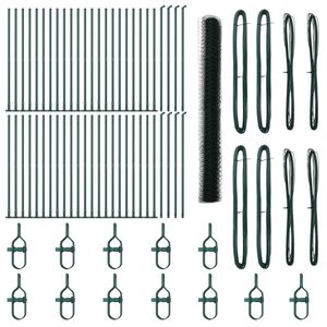 vidaXL Poste de Valla Verde