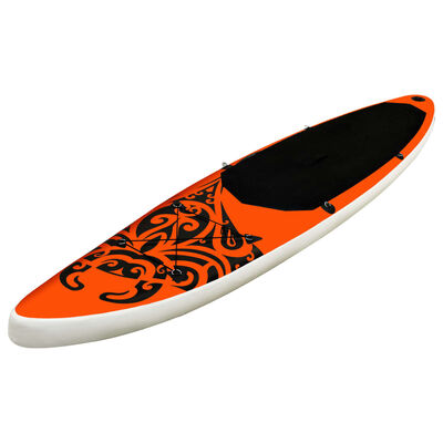 vidaXL Juego de tabla de paddle surf inflable naranja 366x76x15 cm