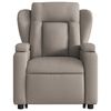 vidaXL Sillón eléctrico reclinable elevable de tela gris taupe