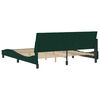 vidaXL Estructura de cama sin colch&oacute;n Hanko terciopelo verde oscuro 180x200 cm