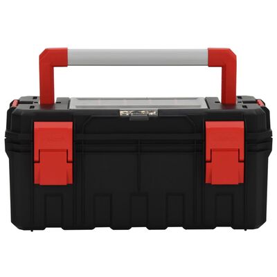 vidaXL Caja de herramientas negra y roja 55x28x26,5 cm