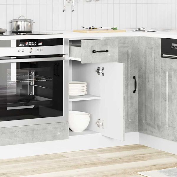 vidaXL Mueble bajo de cocina Kalmar madera de ingenier&iacute;a gris hormig&oacute;n