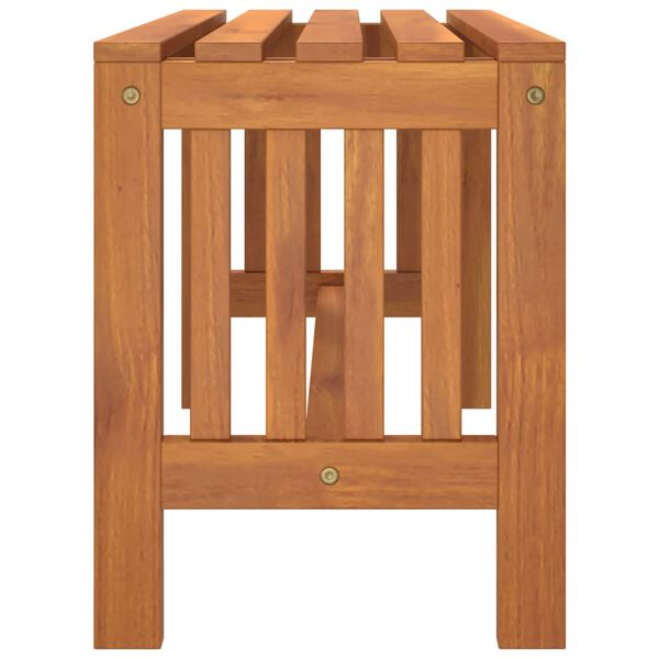vidaXL Banco de jardín de madera maciza de eucalipto 80 cm