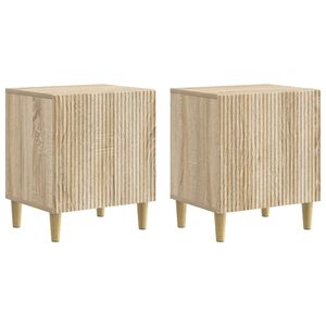 vidaXL Armario de Noche 2 pcs Roble Sonoma 43 x 34,5 x 50 cm