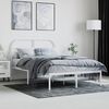 vidaXL Estructura cama sin colch&oacute;n con cabecero metal blanco 120x190cm