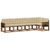 vidaXL Conjunto de sof&aacute;s de exterior 6 uds. Natural y Beige
