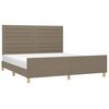 vidaXL Cama sin colch&oacute;n tela gris taupe 180x200 cm
