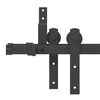 vidaXL Kit de herrajes para puertas correderas acero negro 183 cm