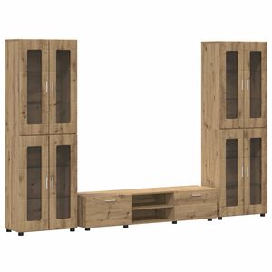 vidaXL Conjunto de mueble de TV FLORIN 3 pcs Roble artisan