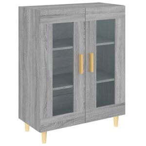 vidaXL Aparador de madera de ingenier&iacute;a gris Sonoma 69,5x34x90 cm