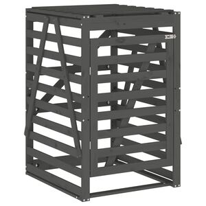 vidaXL Cobertizo para cubos de basura madera pino gris 84x90x128,5 cm