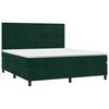 vidaXL Cama box spring con colch&oacute;n terciopelo verde oscuro 180x200 cm