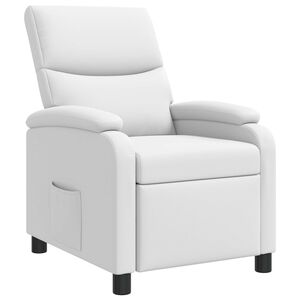 vidaXL Recliner Blanco Cuero sint&eacute;tico