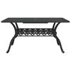vidaXL Juego de comedor de jard&iacute;n 7 piezas aluminio fundido negro
