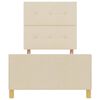 vidaXL Estructura de cama con cabecera Crema 90 x 200 cm tela