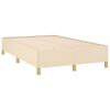 vidaXL Estructura de cama sin colch&oacute;n tela crema 120x190 cm