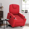 vidaXL Sill&oacute;n reclinable elevable cuero artificial rojo