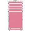 vidaXL Maletín trolley de maquillaje de aluminio rosa
