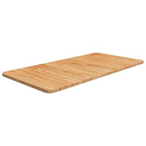 vidaXL Encimera de ba&ntilde;o marr&oacute;n claro madera maciza tratada 80x40x1,5cm
