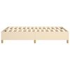 vidaXL Estructura de cama con somier tela crema 120x200 cm