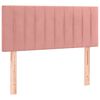 vidaXL Cama box spring colch&oacute;n y LED terciopelo rosa 120x200 cm