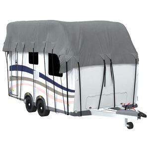 vidaXL Cubierta de techo para caravana tela no tejida gris 500x300 cm
