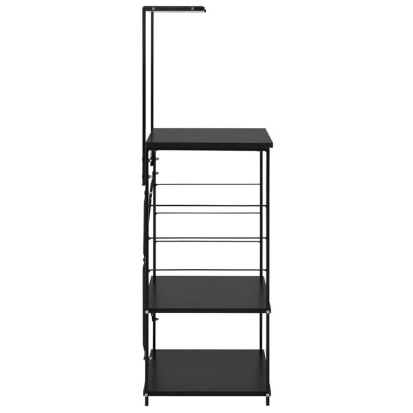 vidaXL Armario para microondas madera ingeniería negro 60x39,6x123 cm