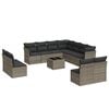 vidaXL Set de sof&aacute;s de jard&iacute;n 12 pzas con cojines rat&aacute;n sint&eacute;tico gris