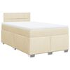 vidaXL Cama box spring con colch&oacute;n tela color crema 120x190 cm