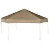 vidaXL Carpa desmontable hexagonal paredes gris taupe 3,6x3,1m 220g/m²