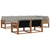 vidaXL Conjunto de sof&aacute;s de exterior 7 pcs Gris Natural y Claro